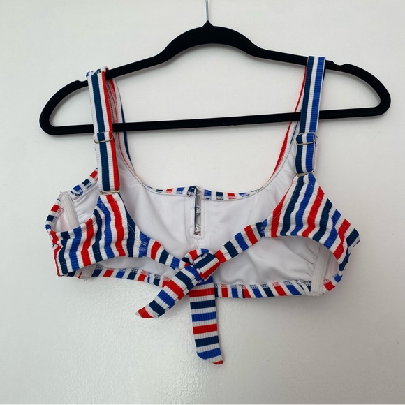 Target Xhileration Red White & Blue striped Bikini Top size D/DD - Picture 15 of 16